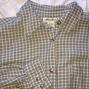 Eddie Bauer Button Down Dress Shirt Sz L